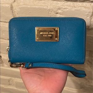 Michael Kors Blue Wristlet